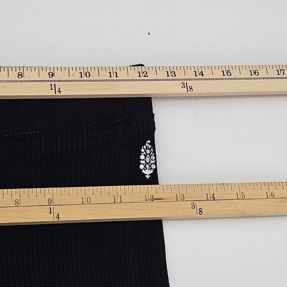 Free People Movement Ribbed Flare Legging Pants Black Women’s Size XS Athleisure - Picture 11 of 13